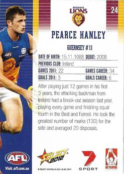 2012 Select AFL Champions #24 Pearce Hanley Back